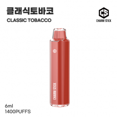 [일회용 전자담배] 참스틱 클래식토바코 6ml, 0.99%