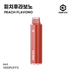 [일회용 전자담배] 참스틱 피치후라보노 6ml, 0.99% (2개/1세트)