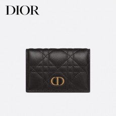 디올(DIOR) DIOR CARO GLYCINE 지갑 - 블랙 서플 까나쥬 송아지 가죽